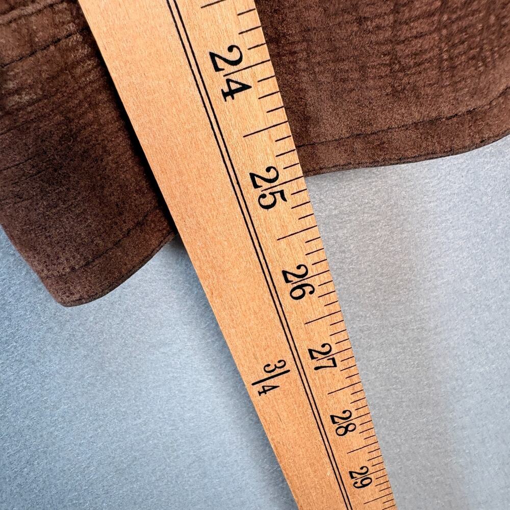 Birch Hill Women's XL Brown Suede Look Snap Front Jacket Trucker Style - Picture 6 of 7